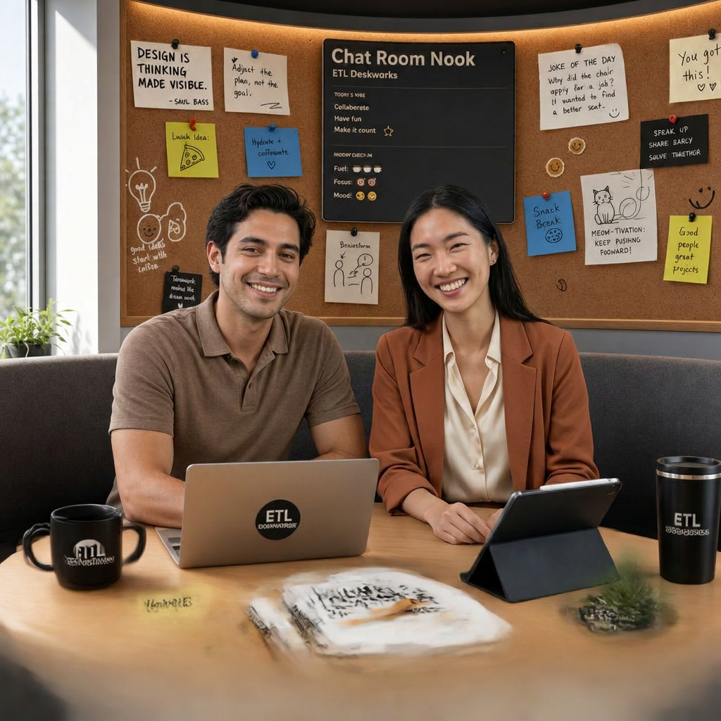 Mateo and Mei at the chat nook
